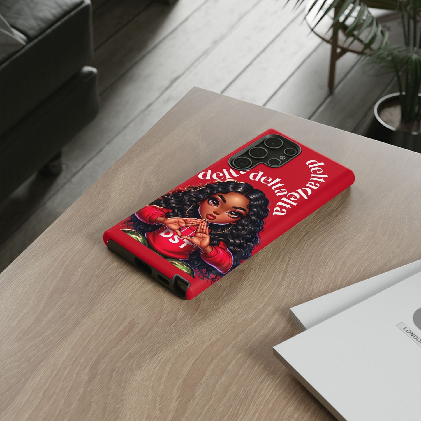 Delta Delta Tough Phone Case, Sorority Gifts, Cute Phone Accessories, Red Phone Cover, Greek Life