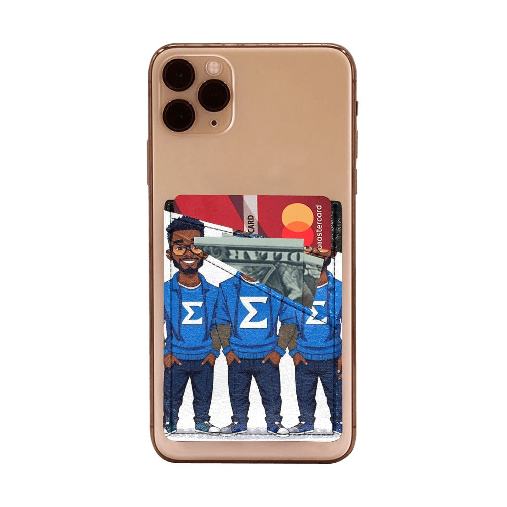 Sigma blue Cell Phone Card Holder