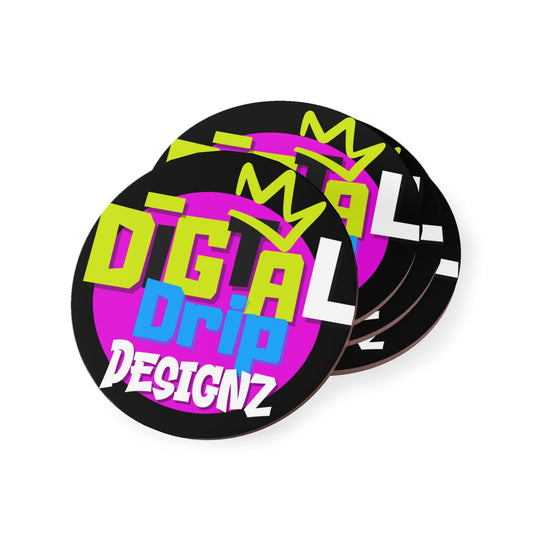 CUSTOM Coasters for Trendy Homes, Fun Drink Coasters for Parties, Gifts for Friends, Digital Drip Design Coasters, Retro Style Coasters