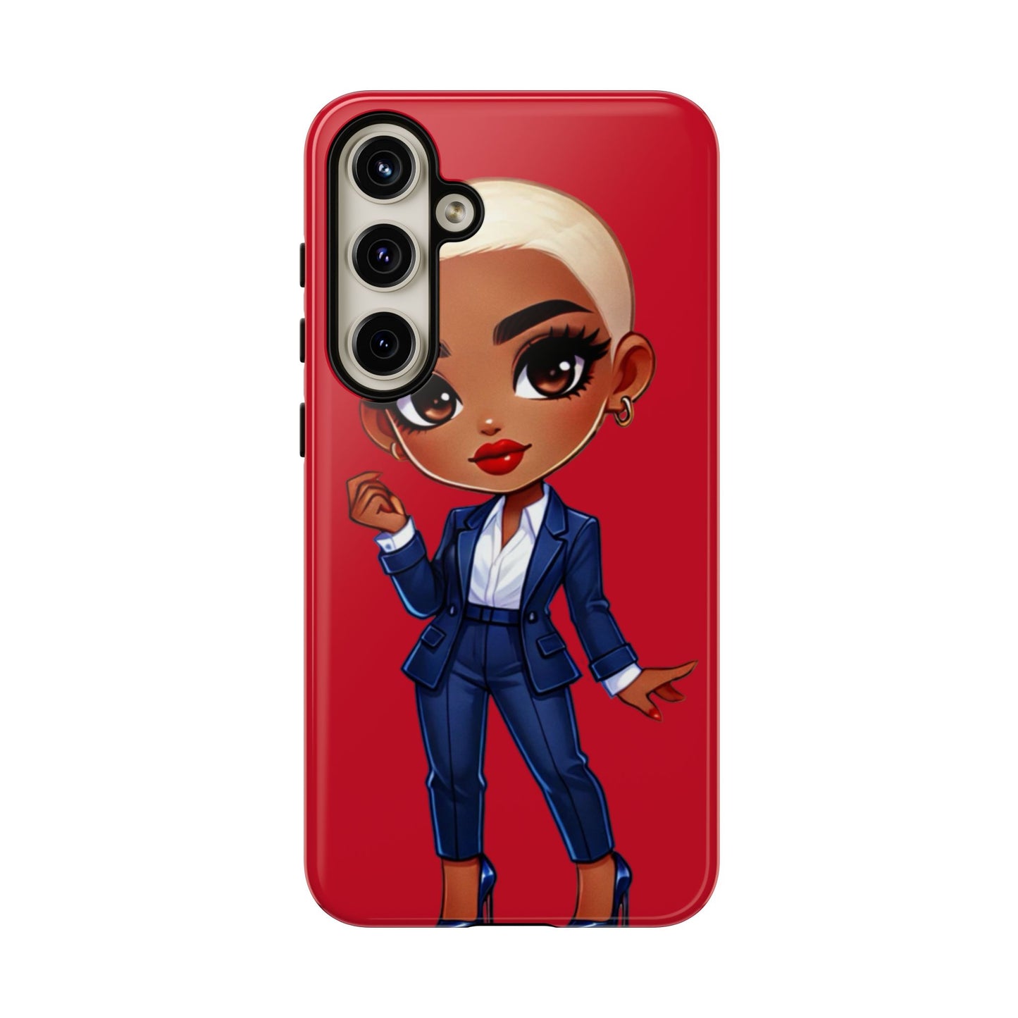 Stylish Phone Case with Confident “Deedra” Character Design, Protects Your Phone, Unique Gift, Trendy Accessory, Fashion Statement