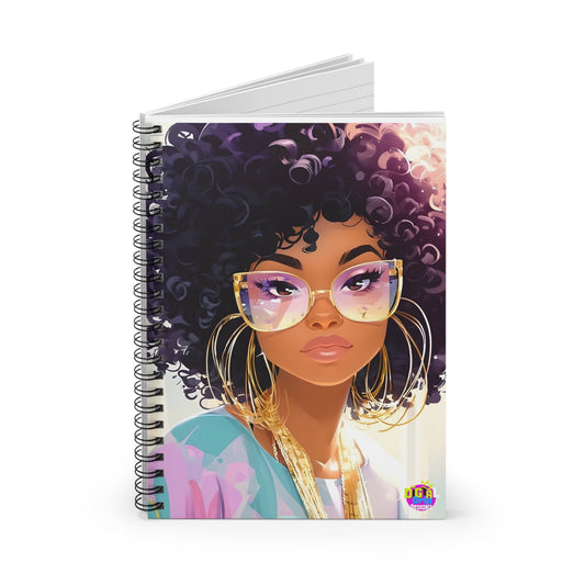 Vibrant Afrocentric Spiral Notebook - Ruled Line with Artistic Design