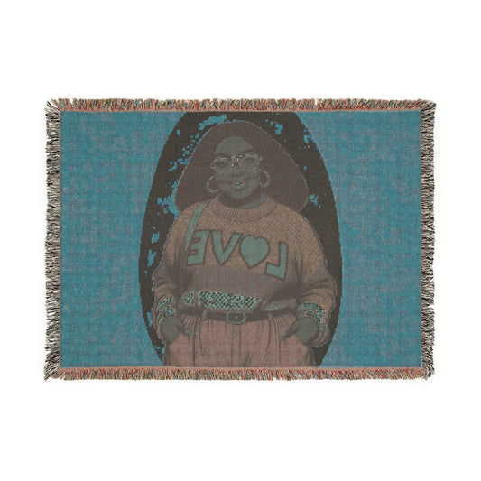 LOVE WOMAN Woven Blanket