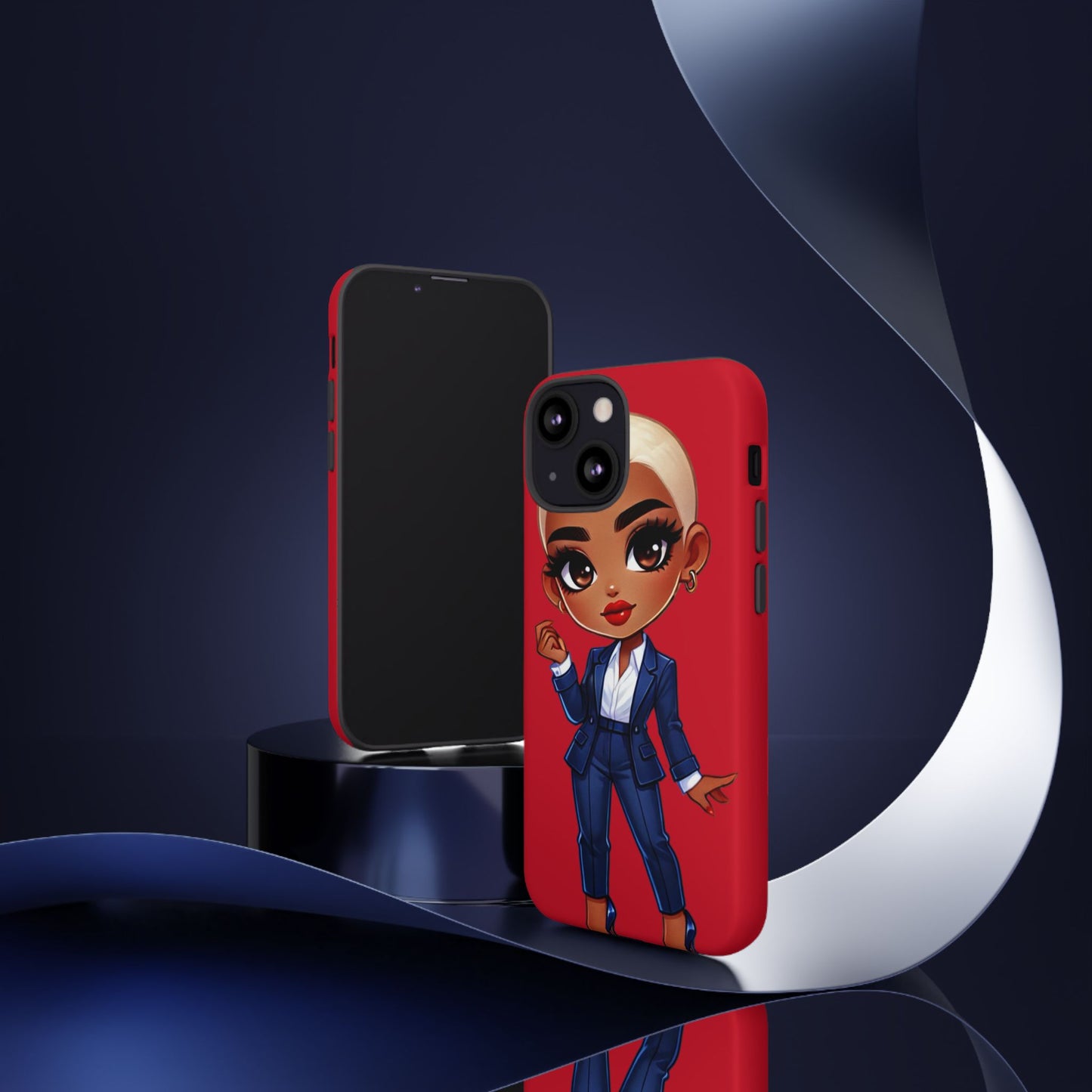 Stylish Phone Case with Confident “Deedra” Character Design, Protects Your Phone, Unique Gift, Trendy Accessory, Fashion Statement