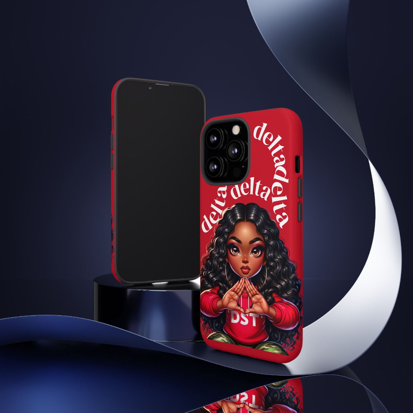 Delta Delta Tough Phone Case, Sorority Gifts, Cute Phone Accessories, Red Phone Cover, Greek Life