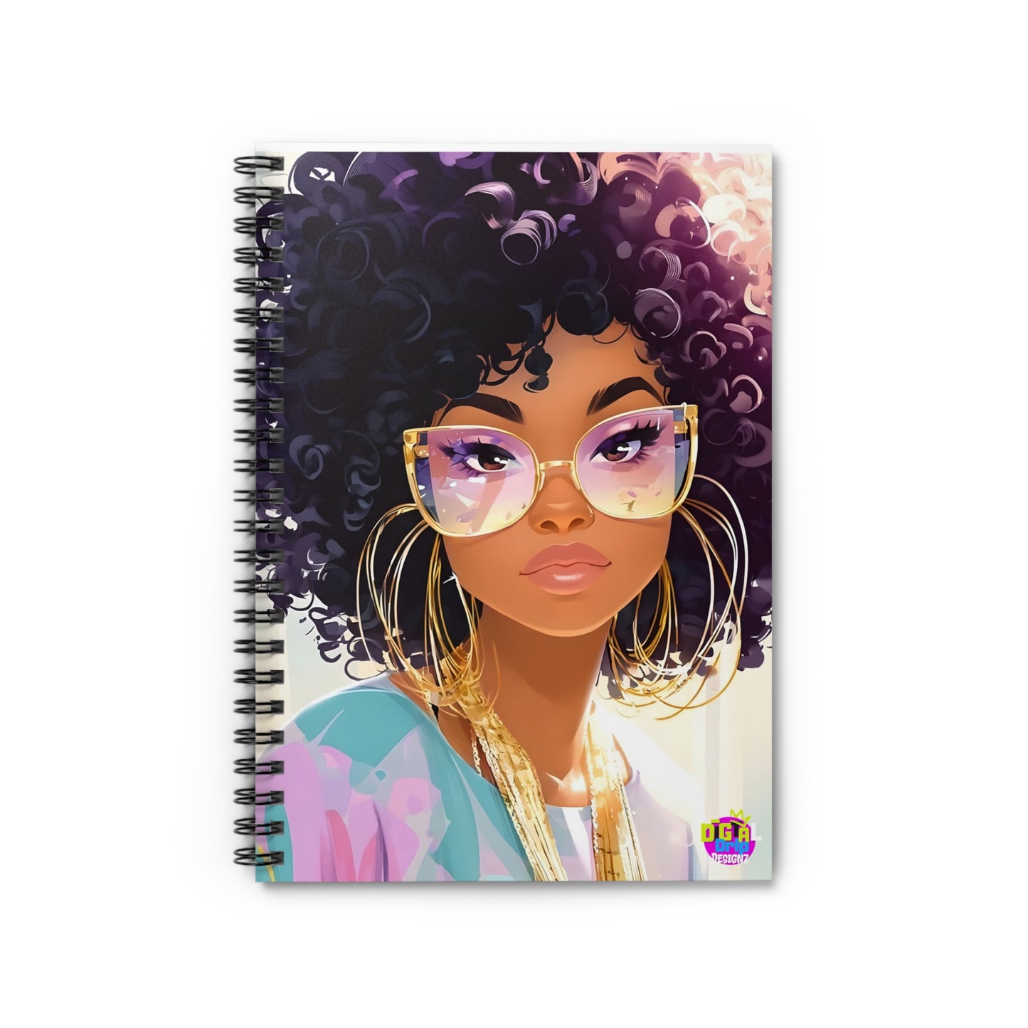 Vibrant Afrocentric Spiral Notebook - Ruled Line with Artistic Design