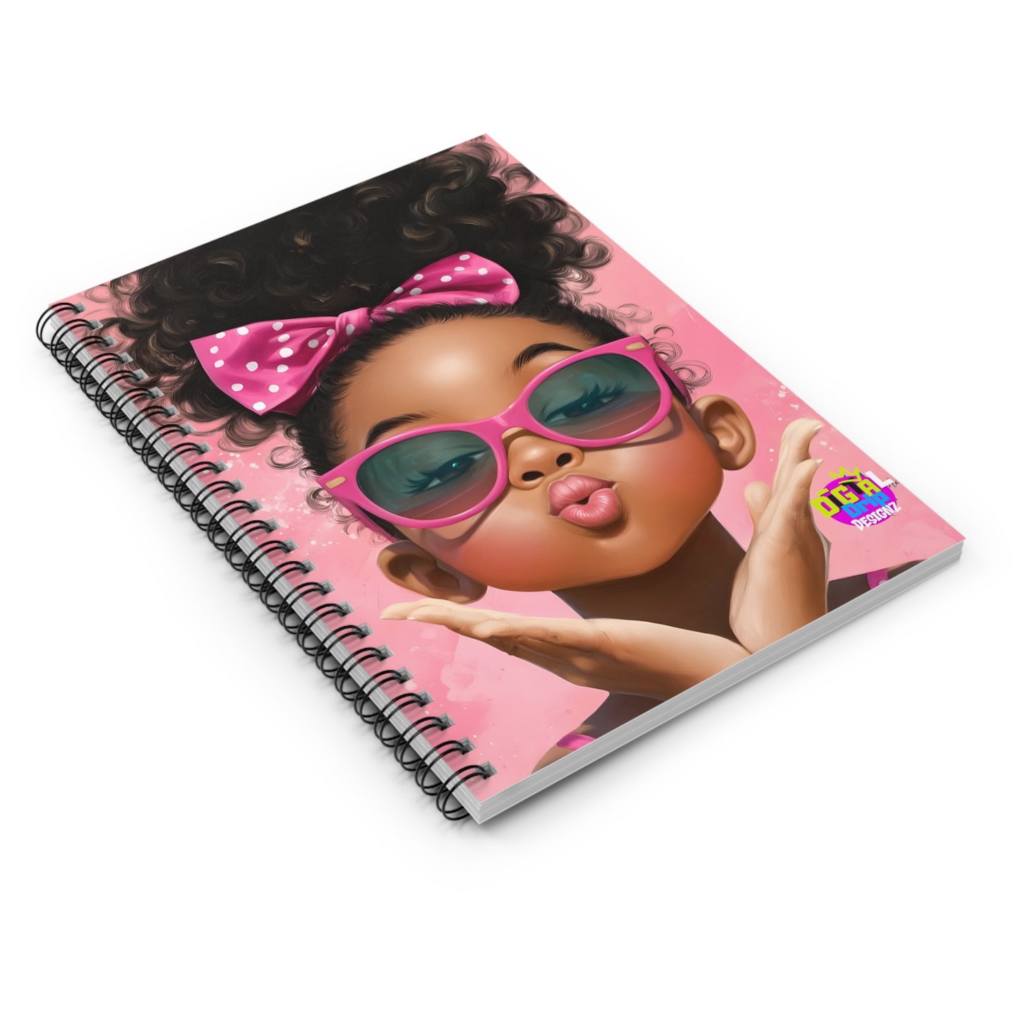 Cute Girl Spiral Notebook - Ruled Line, Fun & Stylish Stationery for Kids & Teens