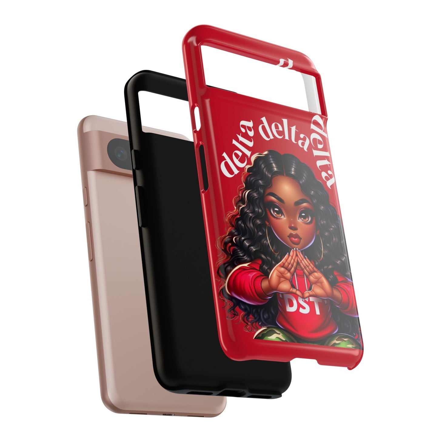 Delta Delta Tough Phone Case, Sorority Gifts, Cute Phone Accessories, Red Phone Cover, Greek Life