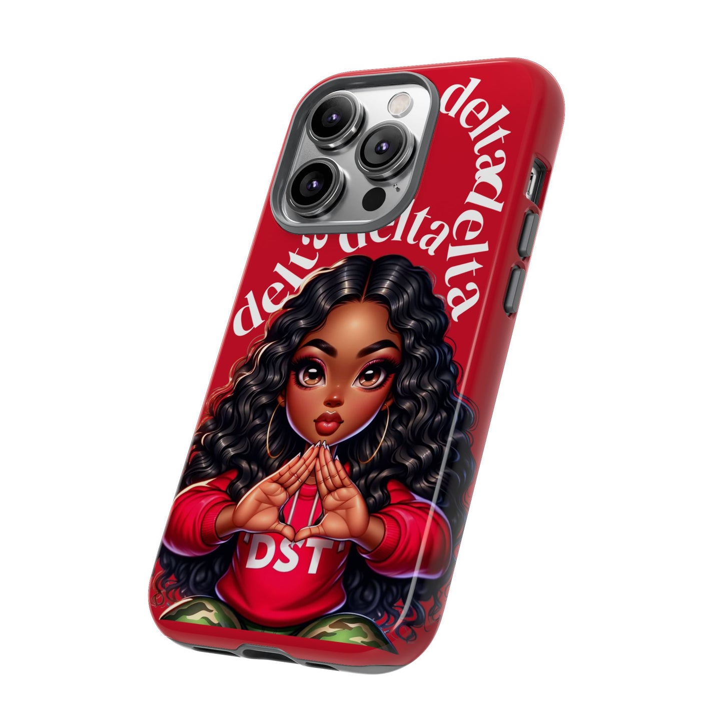 Delta Delta Tough Phone Case, Sorority Gifts, Cute Phone Accessories, Red Phone Cover, Greek Life