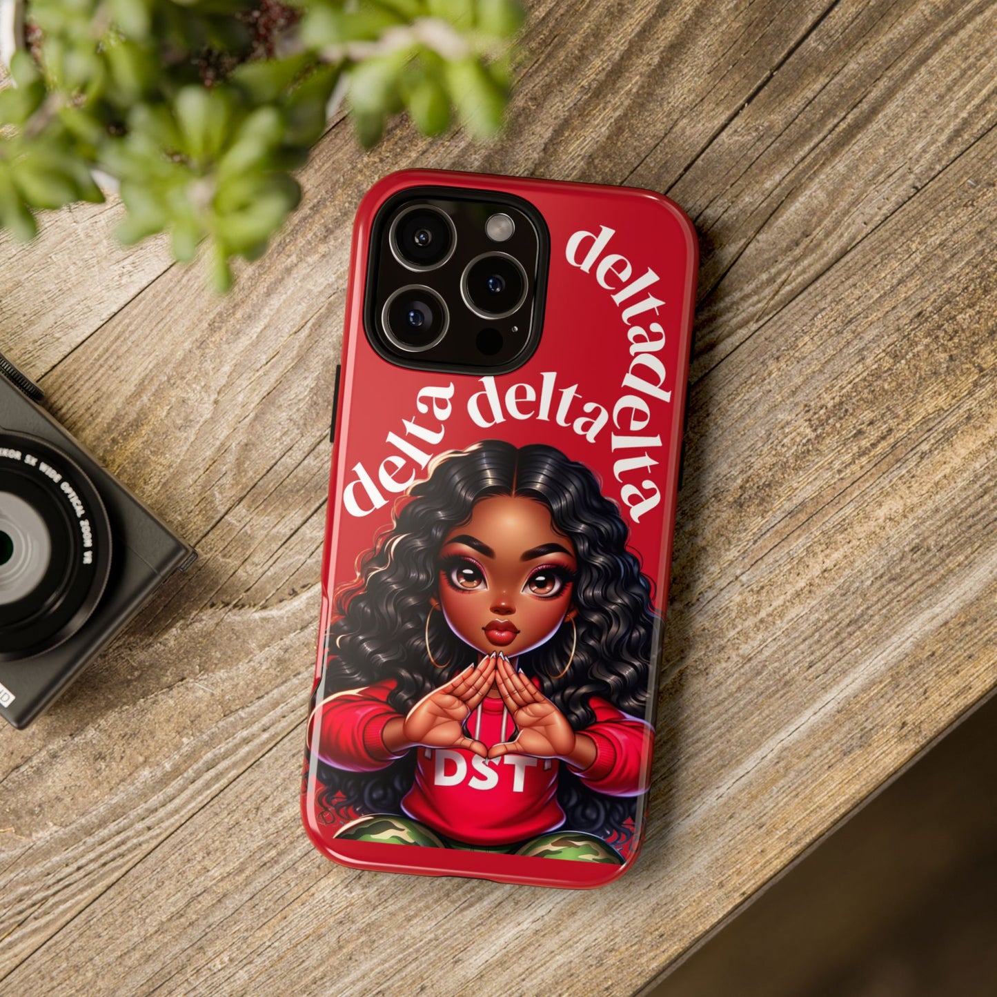 Delta Delta Tough Phone Case, Sorority Gifts, Cute Phone Accessories, Red Phone Cover, Greek Life