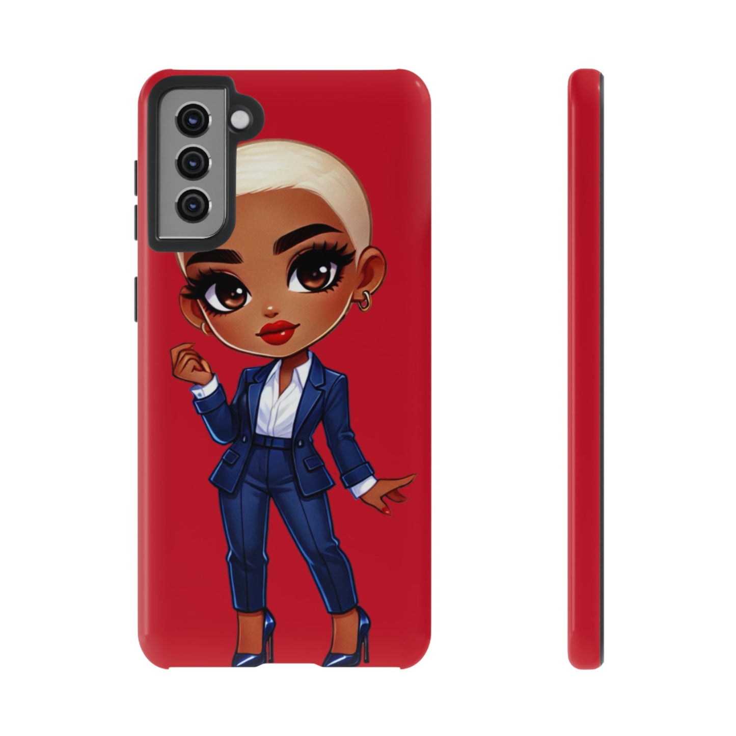 Stylish Phone Case with Confident “Deedra” Character Design, Protects Your Phone, Unique Gift, Trendy Accessory, Fashion Statement