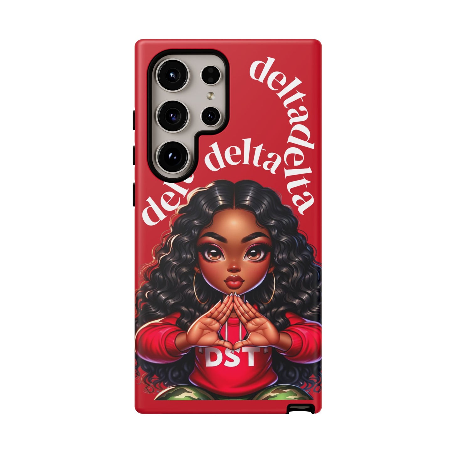 Delta Delta Tough Phone Case, Sorority Gifts, Cute Phone Accessories, Red Phone Cover, Greek Life