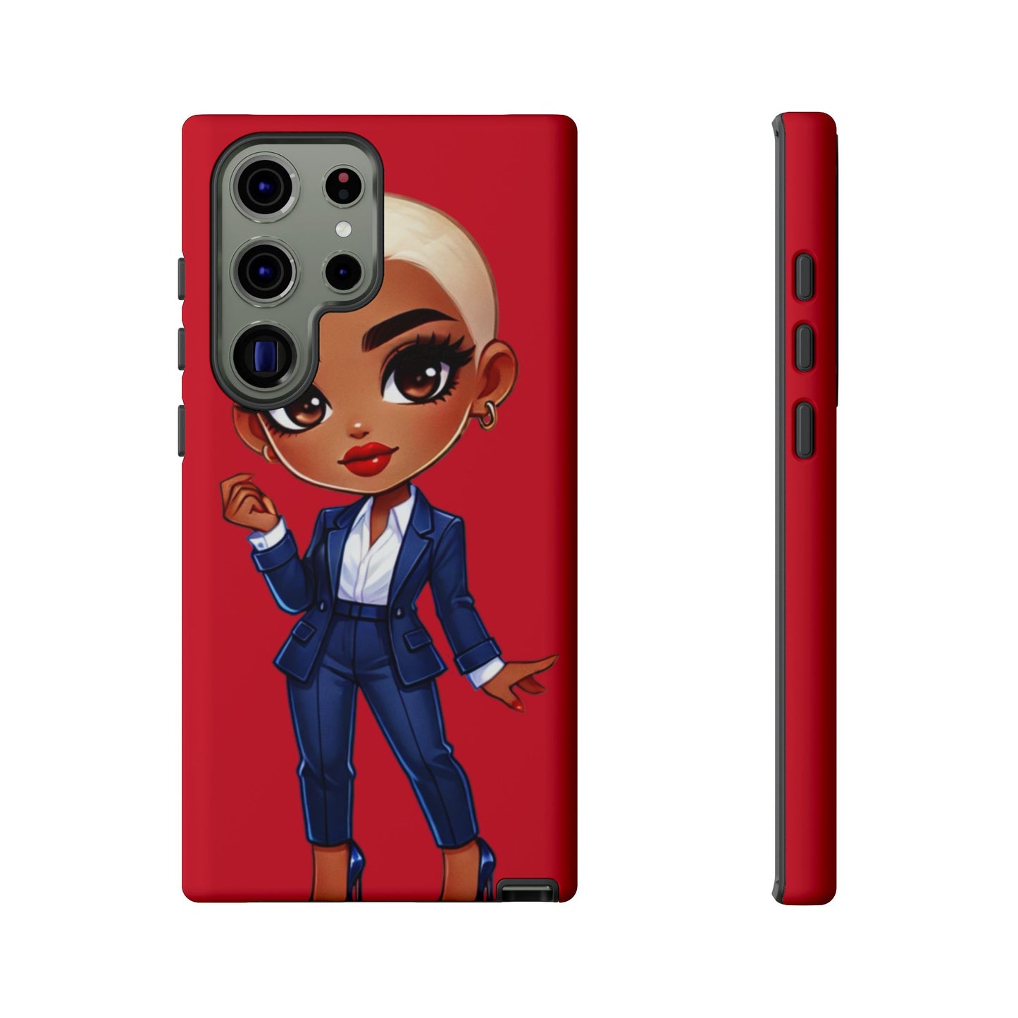 Stylish Phone Case with Confident “Deedra” Character Design, Protects Your Phone, Unique Gift, Trendy Accessory, Fashion Statement