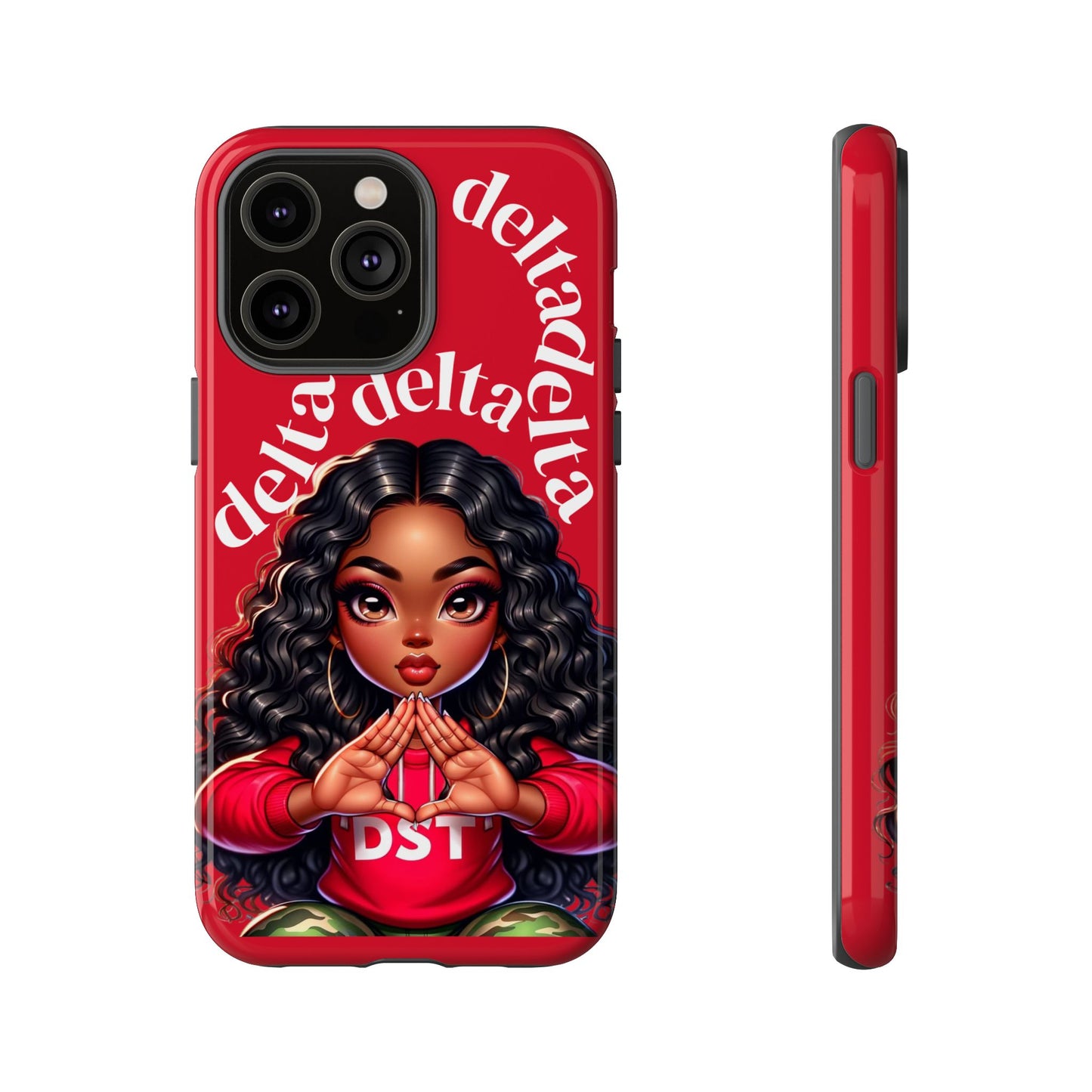 Delta Delta Tough Phone Case, Sorority Gifts, Cute Phone Accessories, Red Phone Cover, Greek Life