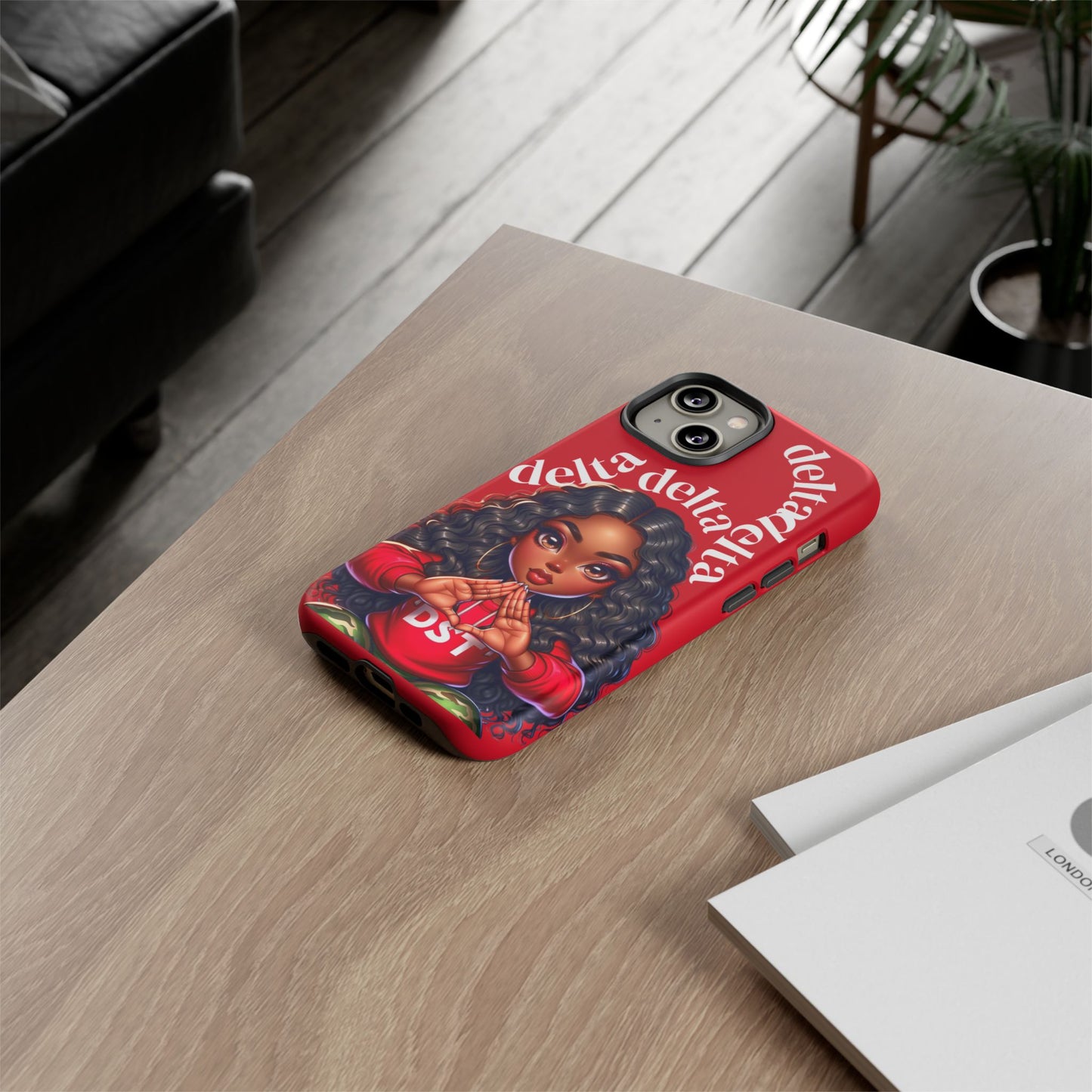 Delta Delta Tough Phone Case, Sorority Gifts, Cute Phone Accessories, Red Phone Cover, Greek Life
