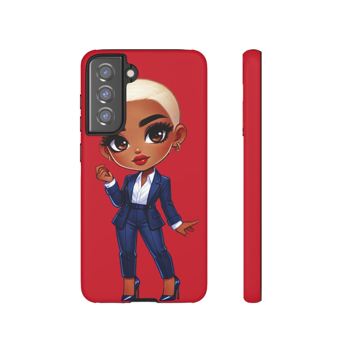 Stylish Phone Case with Confident “Deedra” Character Design, Protects Your Phone, Unique Gift, Trendy Accessory, Fashion Statement