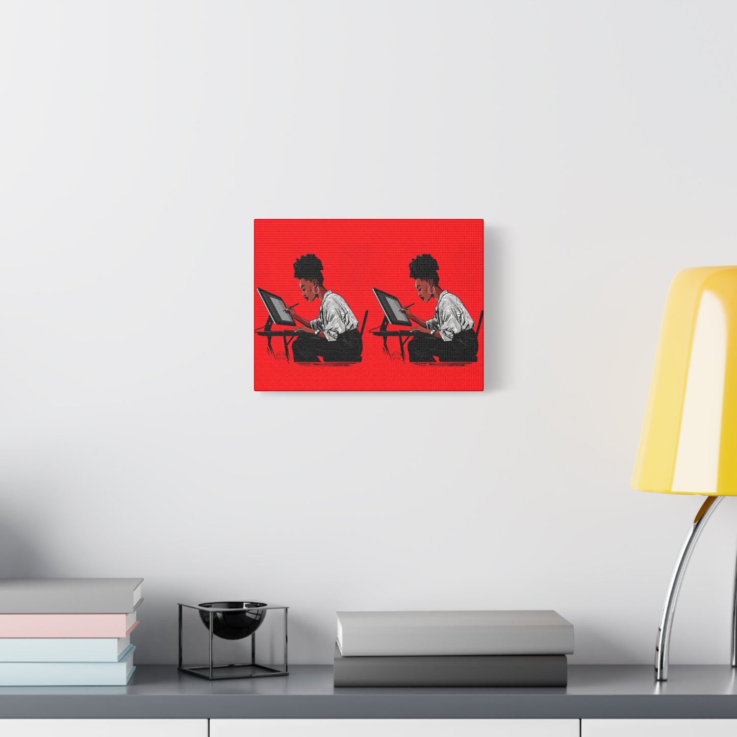 Artistic Canvas Print, Wall Decor, Home Office Inspiration, Gift for Creatives, Modern Art, Black Woman Artist
