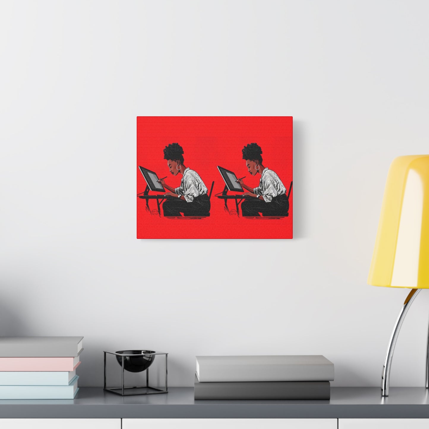 Artistic Canvas Print, Wall Decor, Home Office Inspiration, Gift for Creatives, Modern Art, Black Woman Artist