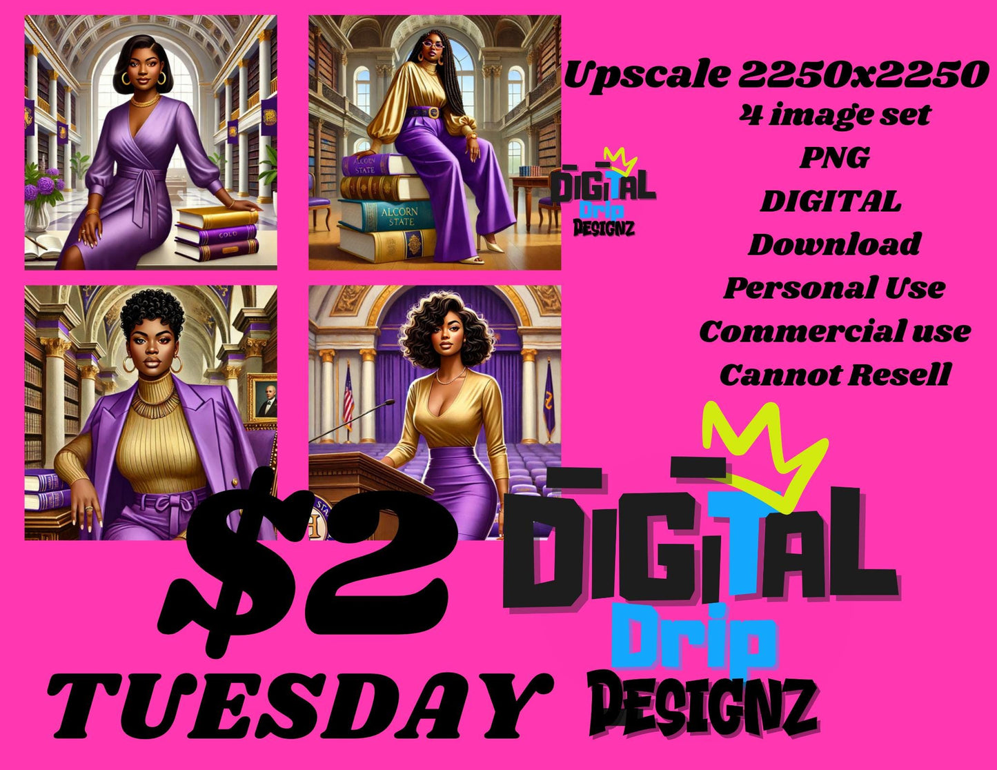 Purple & Gold Illustrious Alcorn Ladies