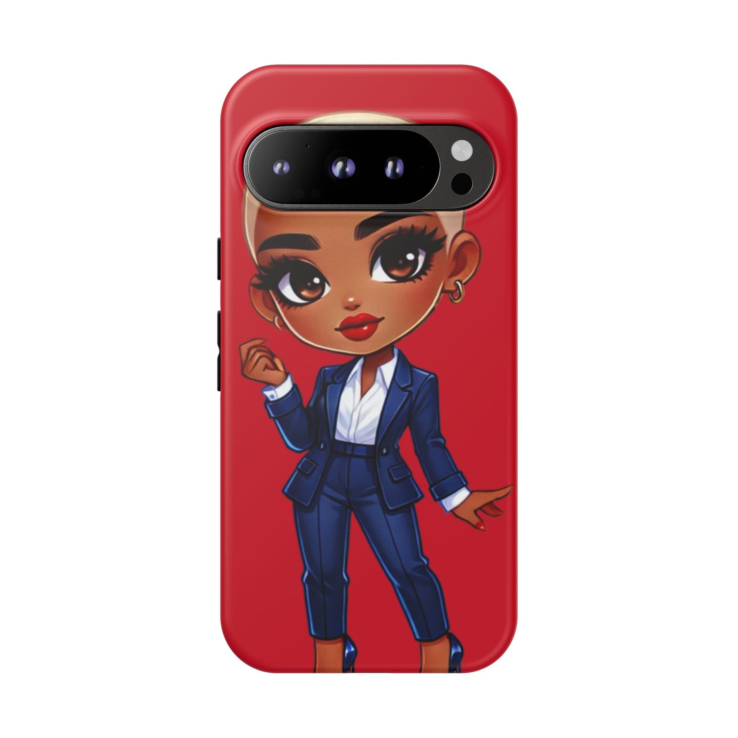 Stylish Phone Case with Confident “Deedra” Character Design, Protects Your Phone, Unique Gift, Trendy Accessory, Fashion Statement