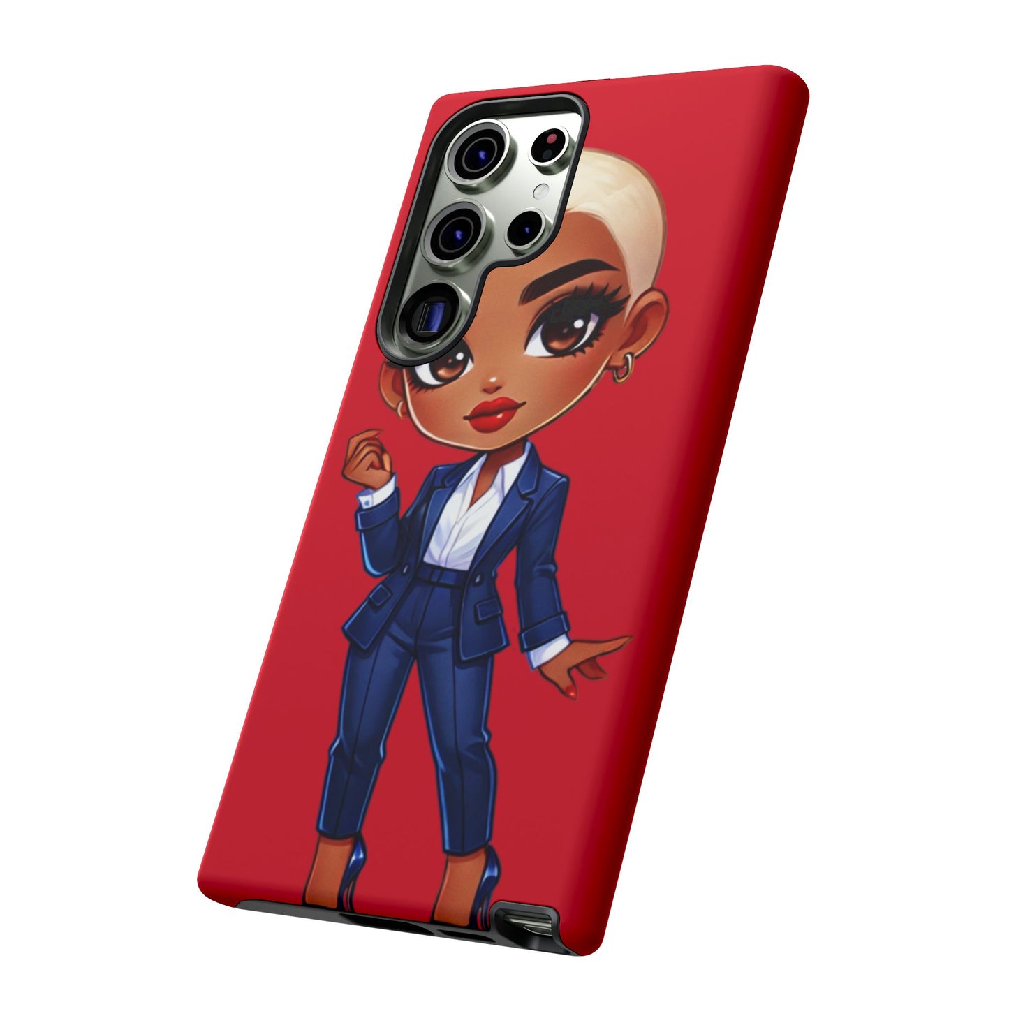 Stylish Phone Case with Confident “Deedra” Character Design, Protects Your Phone, Unique Gift, Trendy Accessory, Fashion Statement