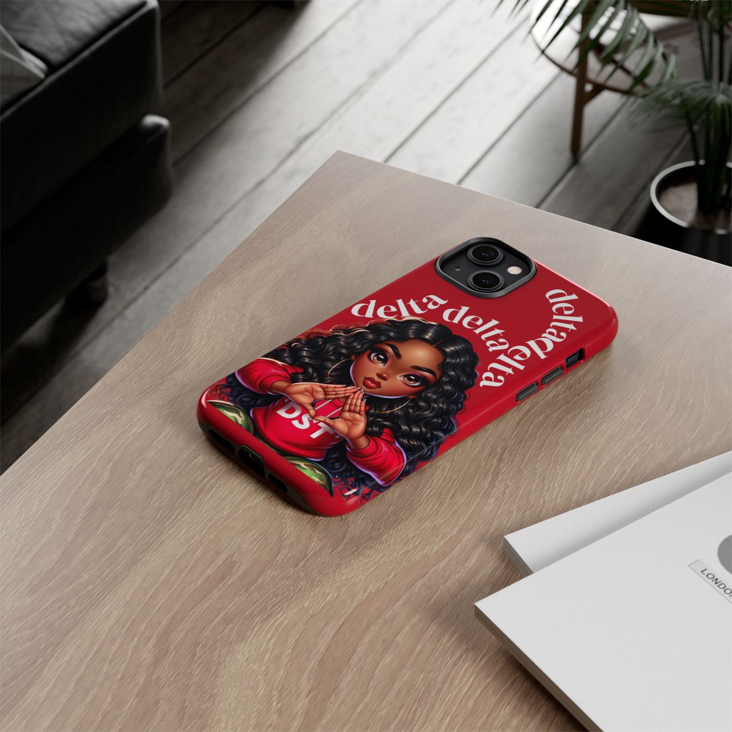 Delta Delta Tough Phone Case, Sorority Gifts, Cute Phone Accessories, Red Phone Cover, Greek Life