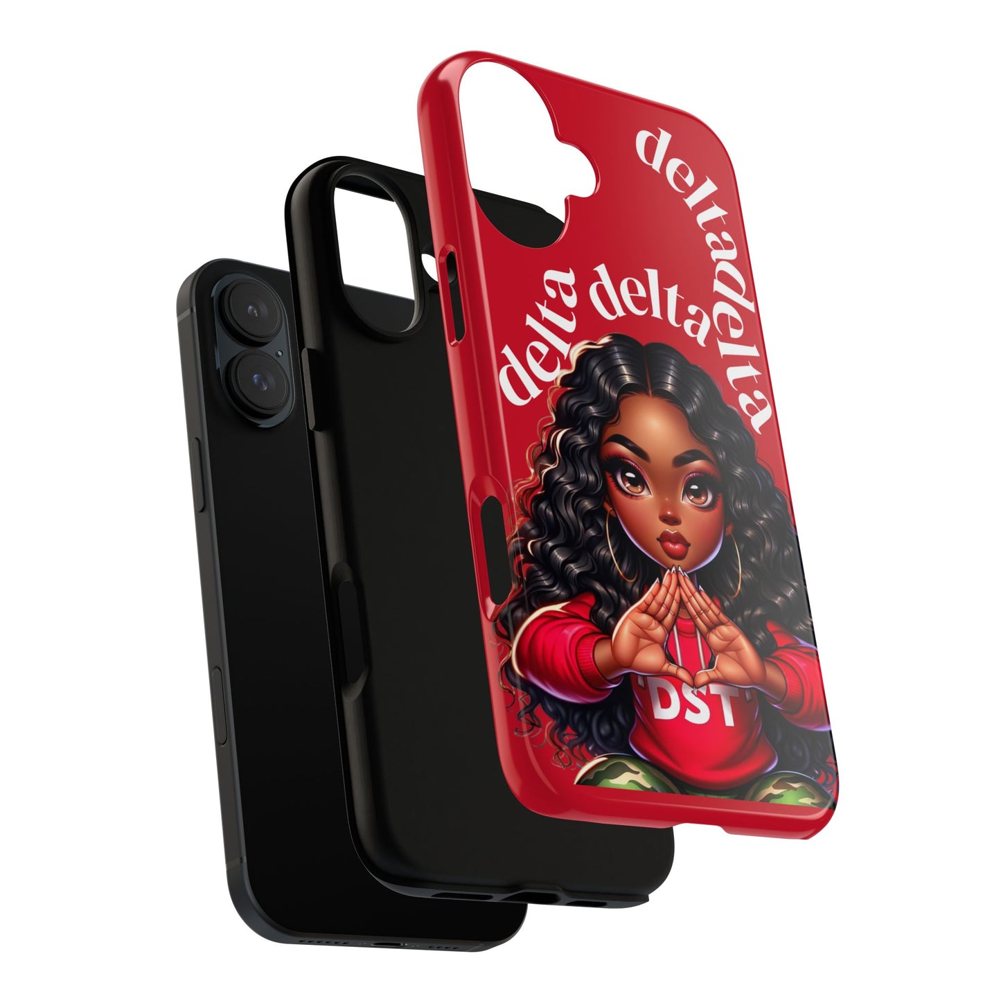 Delta Delta Tough Phone Case, Sorority Gifts, Cute Phone Accessories, Red Phone Cover, Greek Life