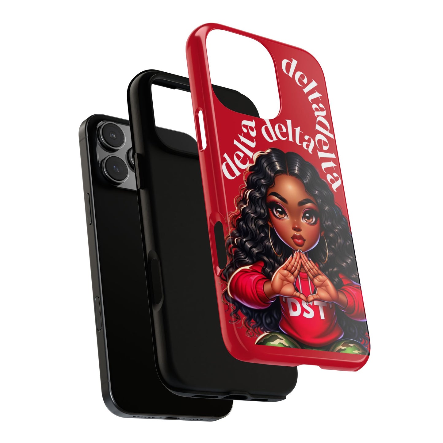 Delta Delta Tough Phone Case, Sorority Gifts, Cute Phone Accessories, Red Phone Cover, Greek Life