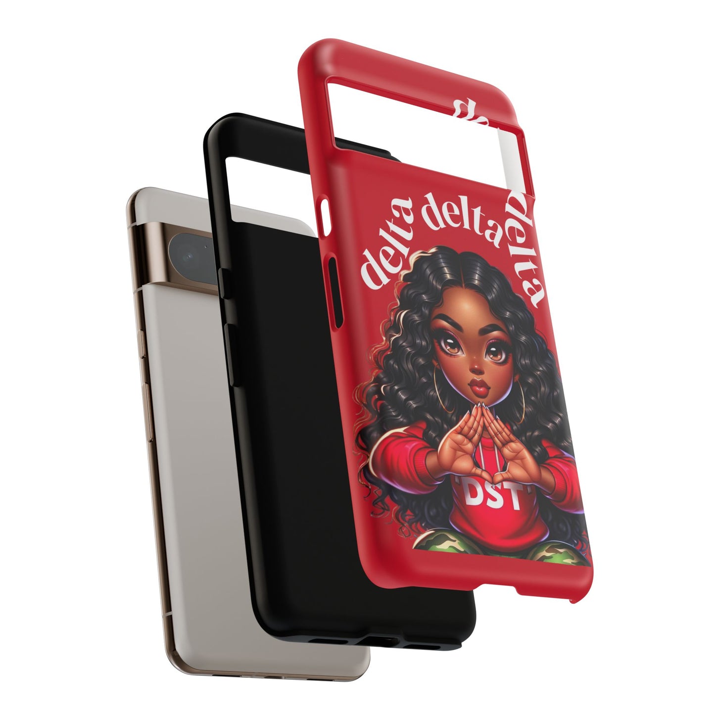 Delta Delta Tough Phone Case, Sorority Gifts, Cute Phone Accessories, Red Phone Cover, Greek Life