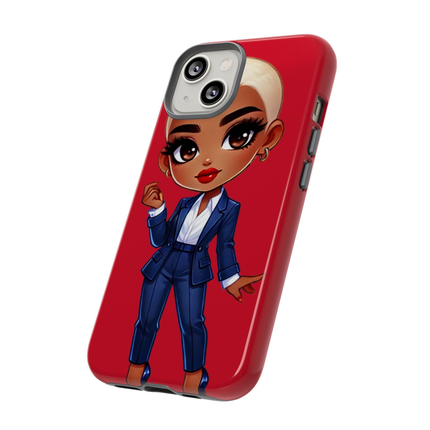 Stylish Phone Case with Confident “Deedra” Character Design, Protects Your Phone, Unique Gift, Trendy Accessory, Fashion Statement