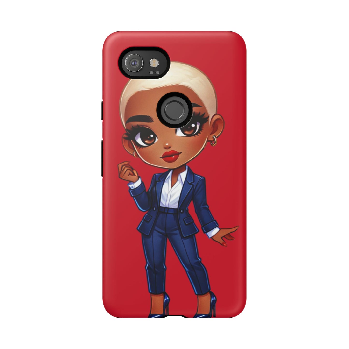 Stylish Phone Case with Confident “Deedra” Character Design, Protects Your Phone, Unique Gift, Trendy Accessory, Fashion Statement