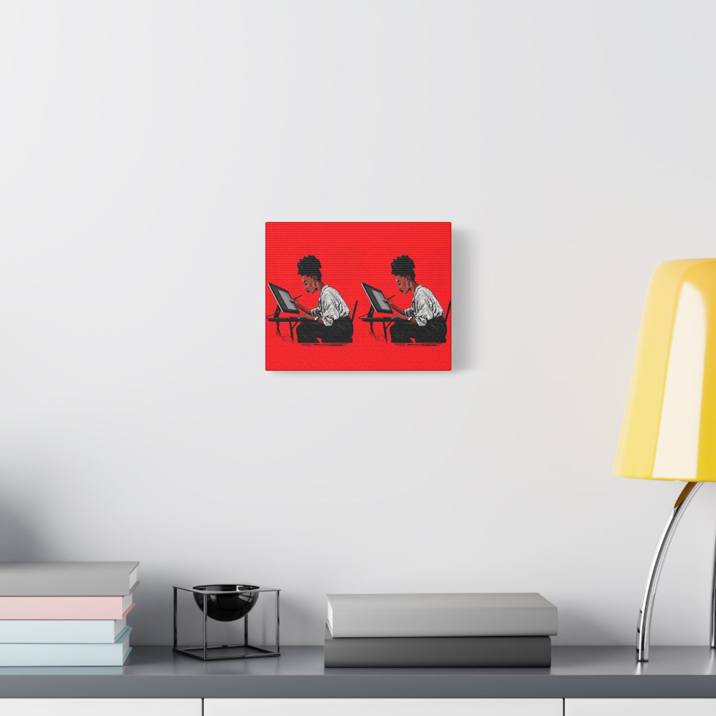 Artistic Canvas Print, Wall Decor, Home Office Inspiration, Gift for Creatives, Modern Art, Black Woman Artist