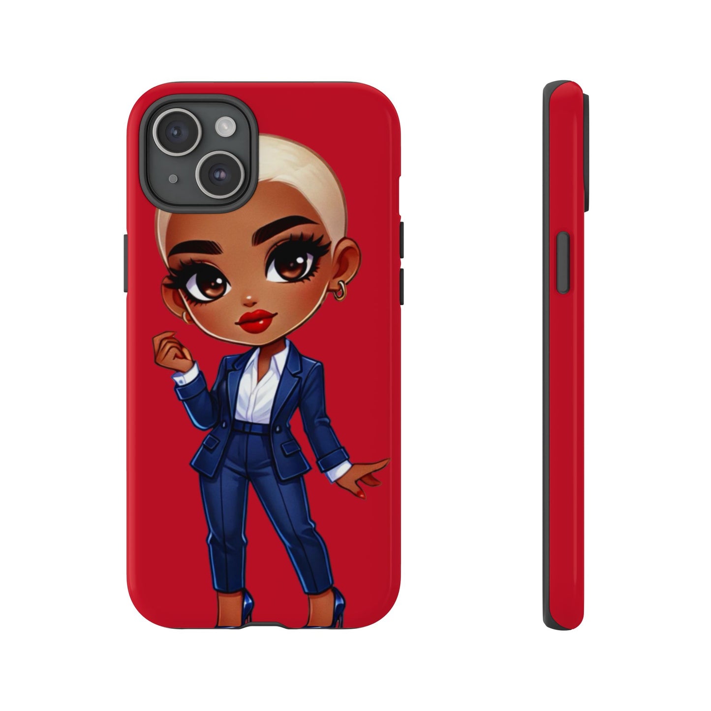 Stylish Phone Case with Confident “Deedra” Character Design, Protects Your Phone, Unique Gift, Trendy Accessory, Fashion Statement