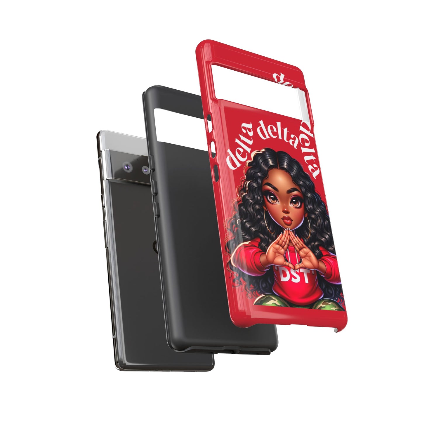 Delta Delta Tough Phone Case, Sorority Gifts, Cute Phone Accessories, Red Phone Cover, Greek Life