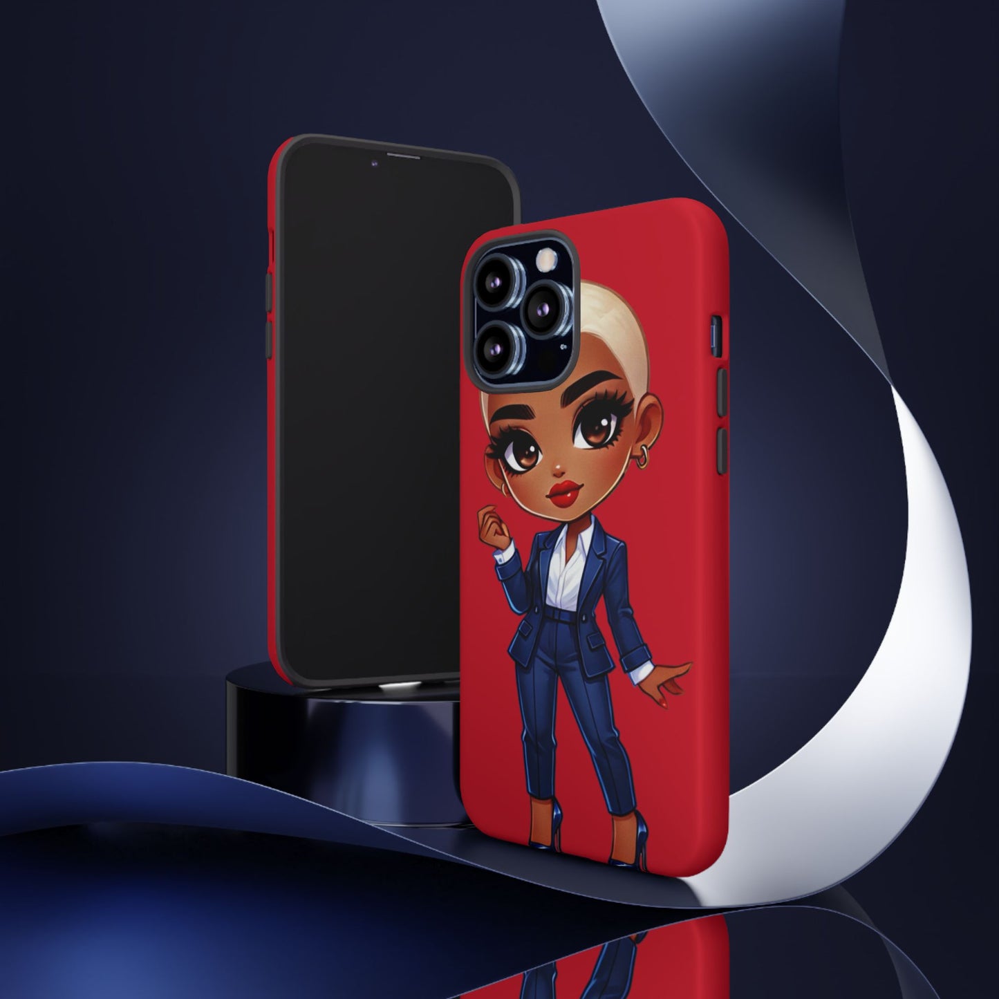 Stylish Phone Case with Confident “Deedra” Character Design, Protects Your Phone, Unique Gift, Trendy Accessory, Fashion Statement