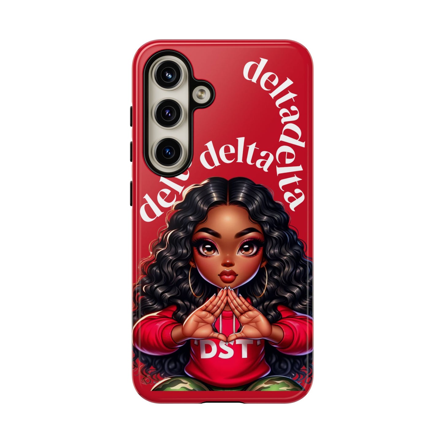 Delta Delta Tough Phone Case, Sorority Gifts, Cute Phone Accessories, Red Phone Cover, Greek Life