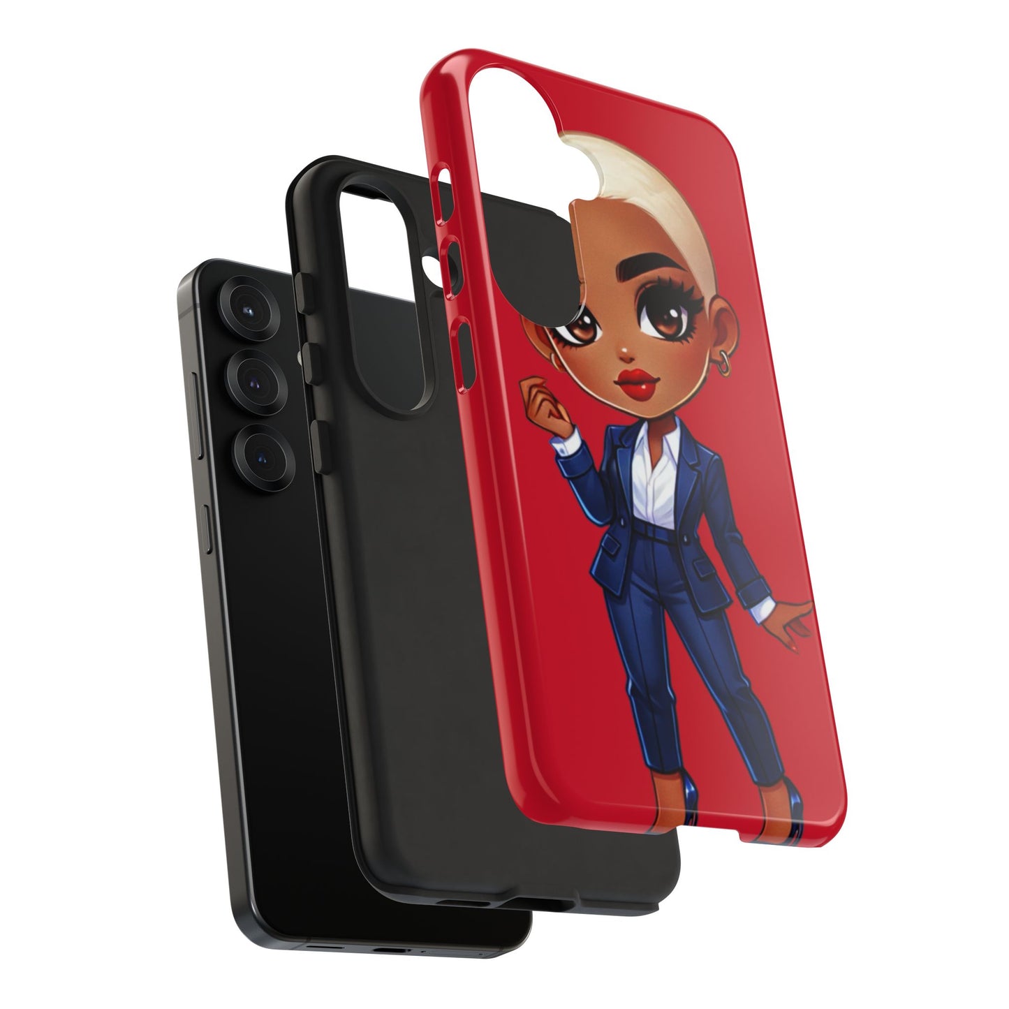 Stylish Phone Case with Confident “Deedra” Character Design, Protects Your Phone, Unique Gift, Trendy Accessory, Fashion Statement