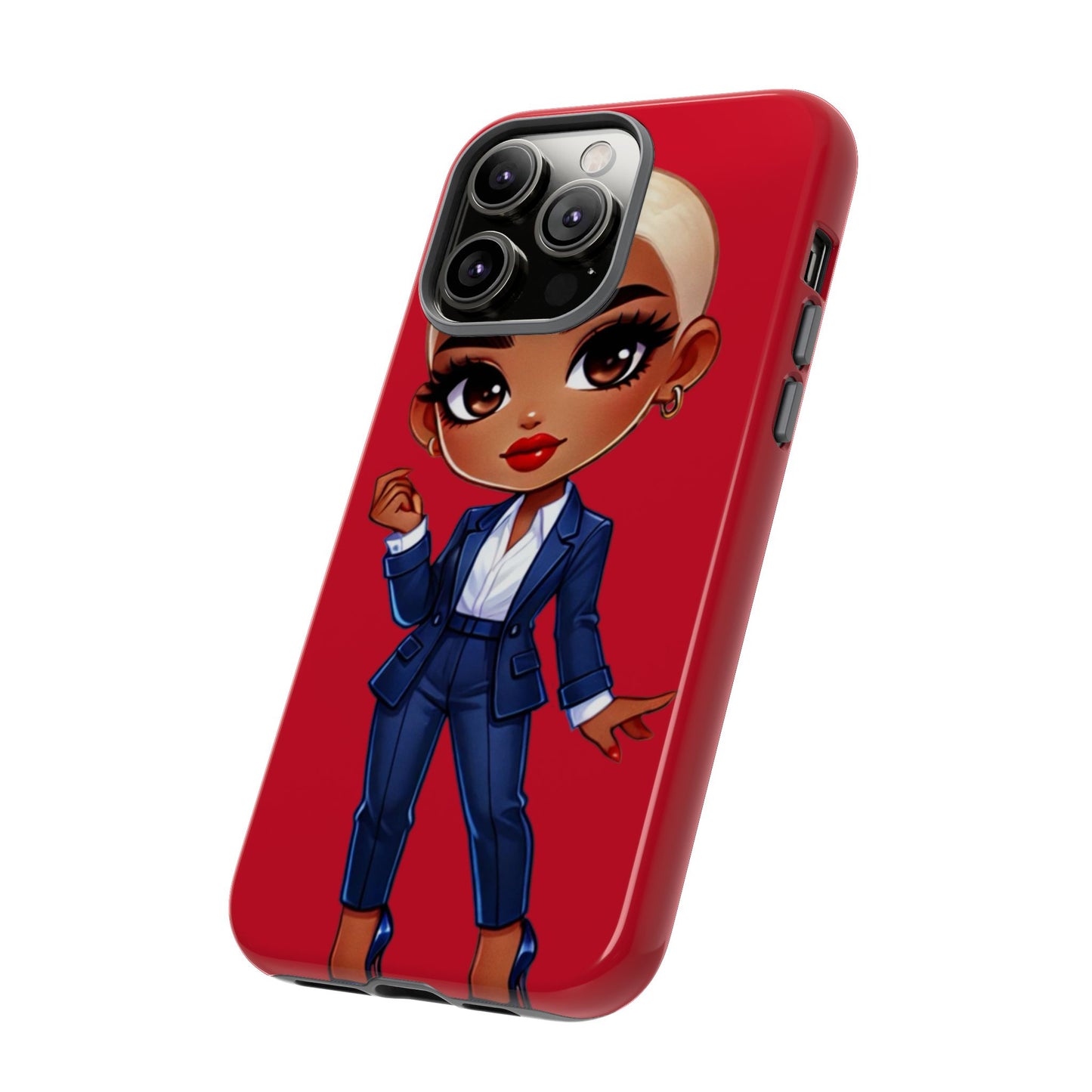 Stylish Phone Case with Confident “Deedra” Character Design, Protects Your Phone, Unique Gift, Trendy Accessory, Fashion Statement