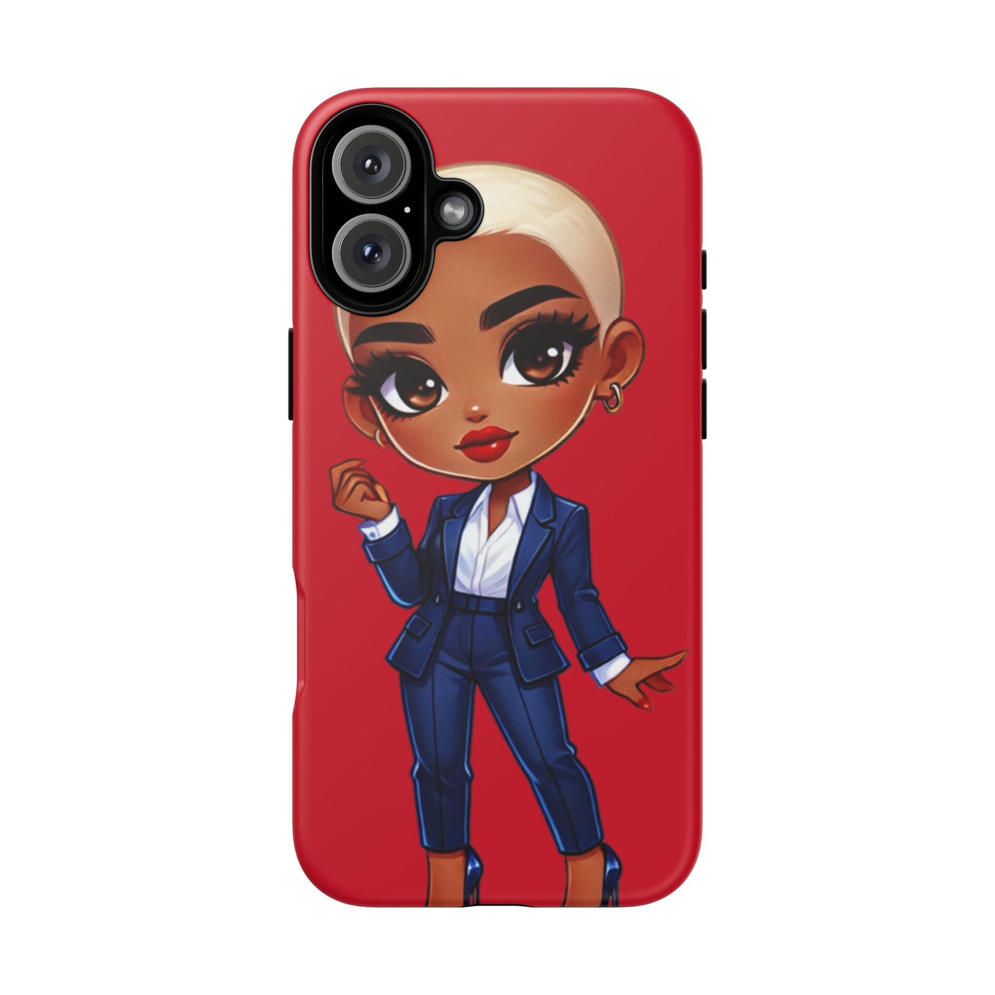 Stylish Phone Case with Confident “Deedra” Character Design, Protects Your Phone, Unique Gift, Trendy Accessory, Fashion Statement