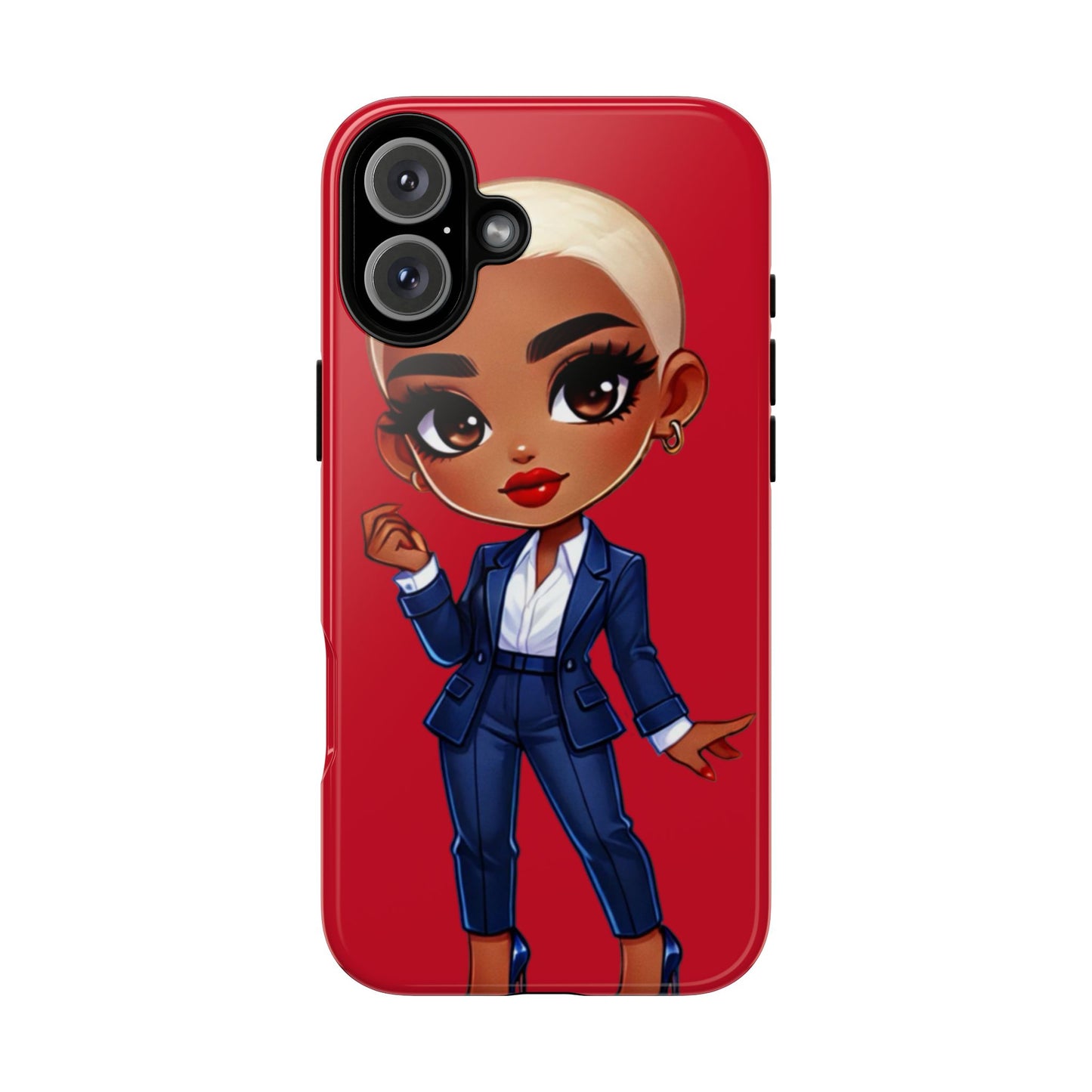 Stylish Phone Case with Confident “Deedra” Character Design, Protects Your Phone, Unique Gift, Trendy Accessory, Fashion Statement