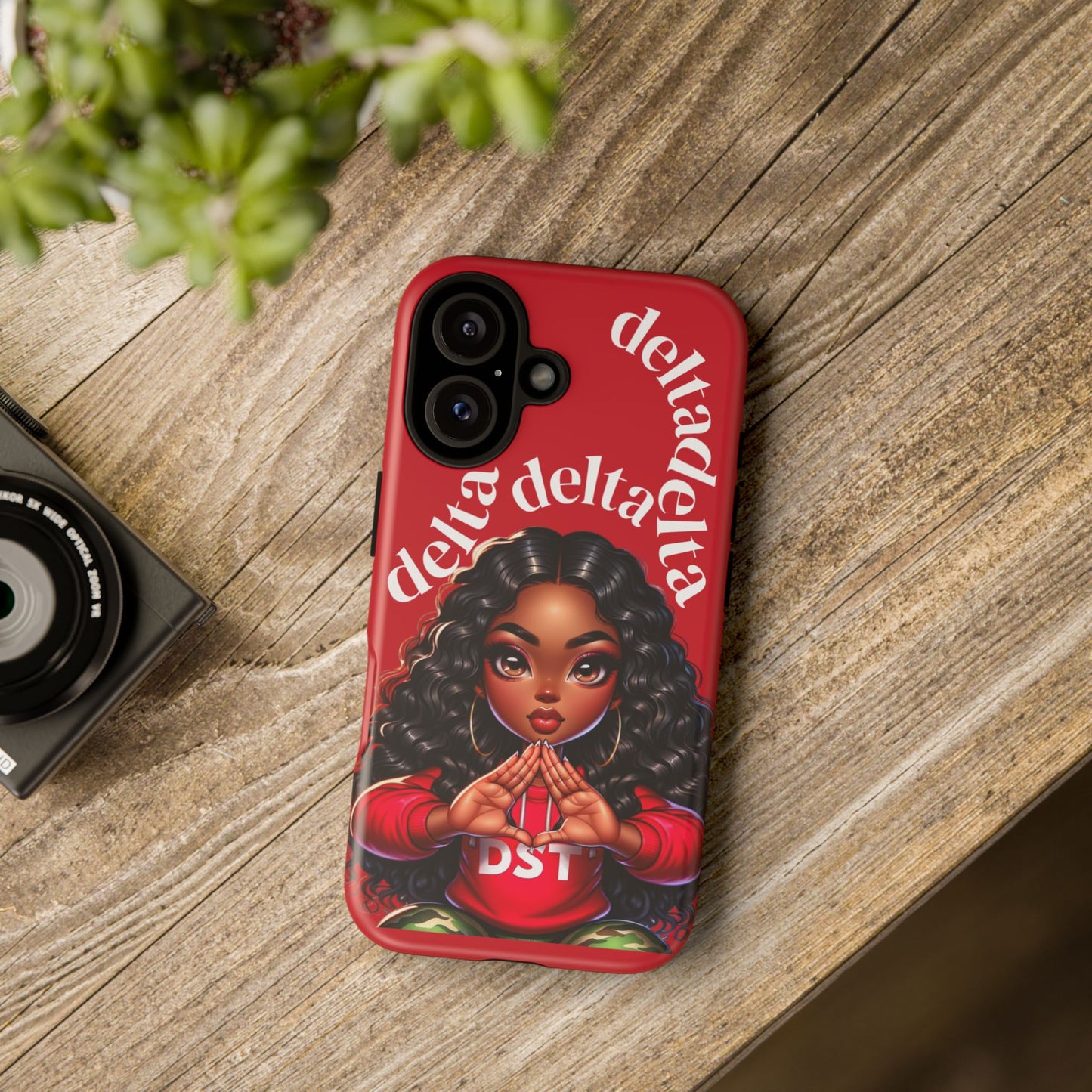 Delta Delta Tough Phone Case, Sorority Gifts, Cute Phone Accessories, Red Phone Cover, Greek Life