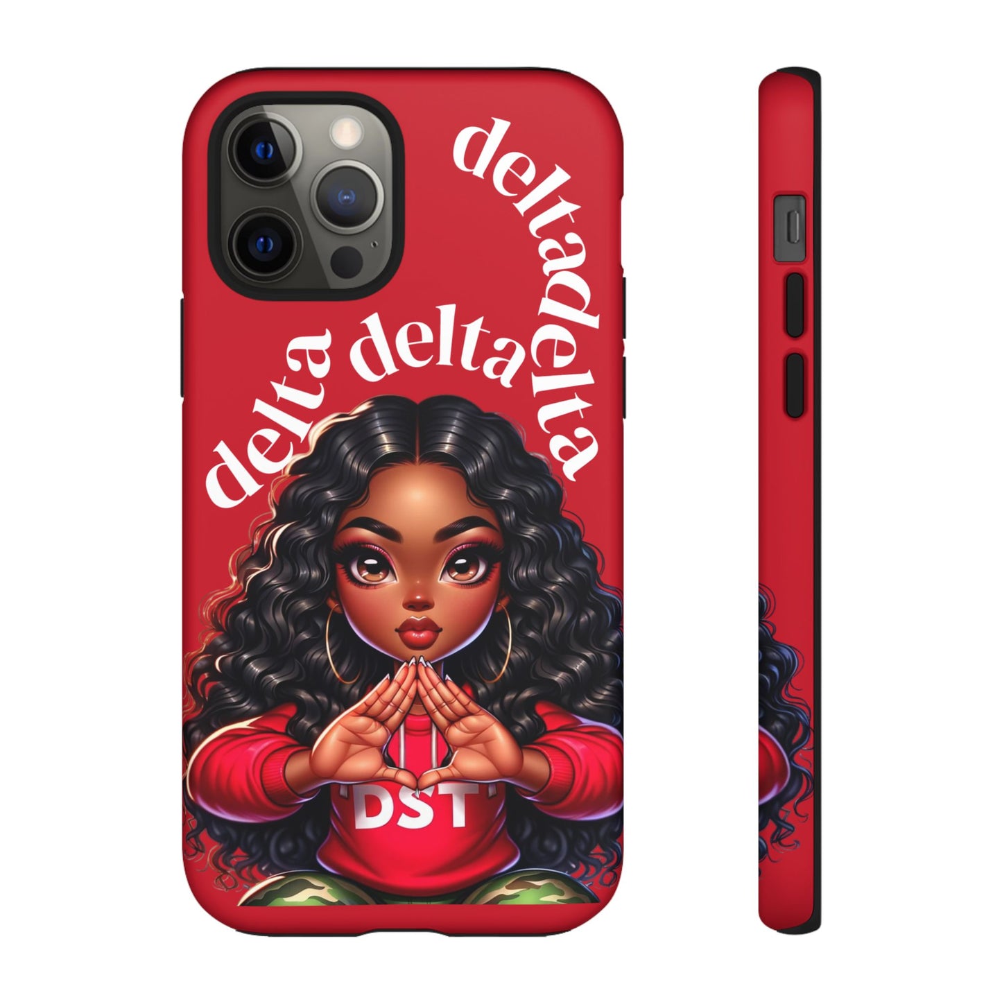 Delta Delta Tough Phone Case, Sorority Gifts, Cute Phone Accessories, Red Phone Cover, Greek Life