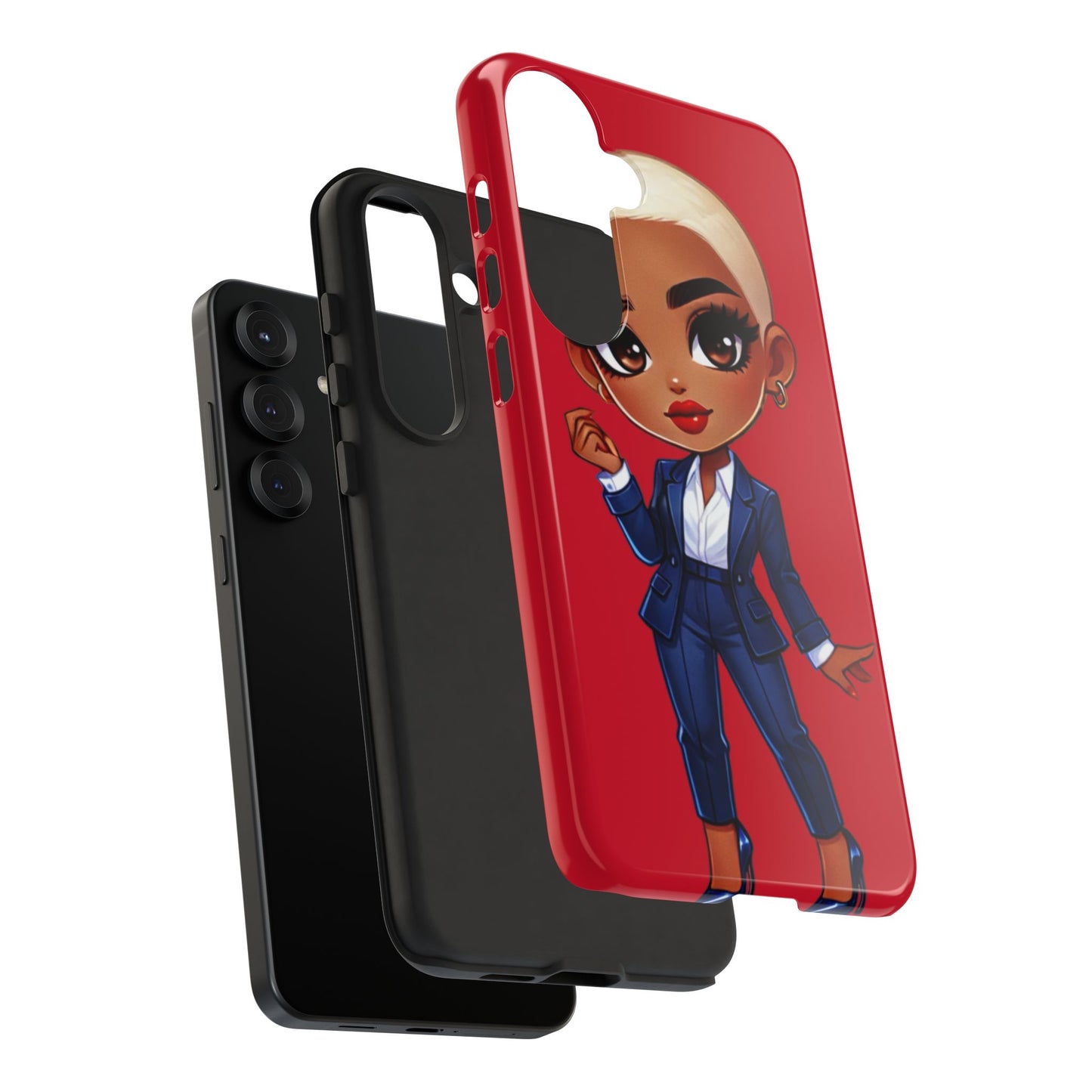 Stylish Phone Case with Confident “Deedra” Character Design, Protects Your Phone, Unique Gift, Trendy Accessory, Fashion Statement