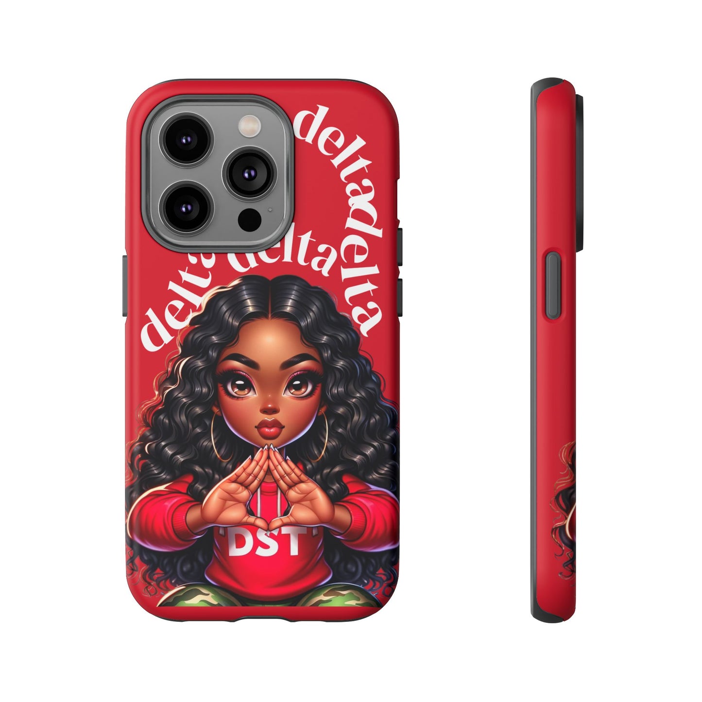 Delta Delta Tough Phone Case, Sorority Gifts, Cute Phone Accessories, Red Phone Cover, Greek Life