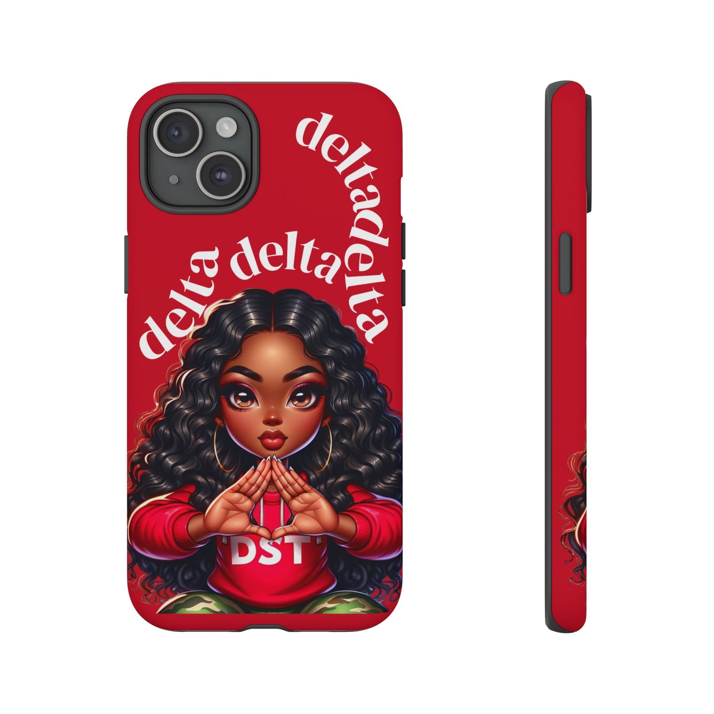 Delta Delta Tough Phone Case, Sorority Gifts, Cute Phone Accessories, Red Phone Cover, Greek Life