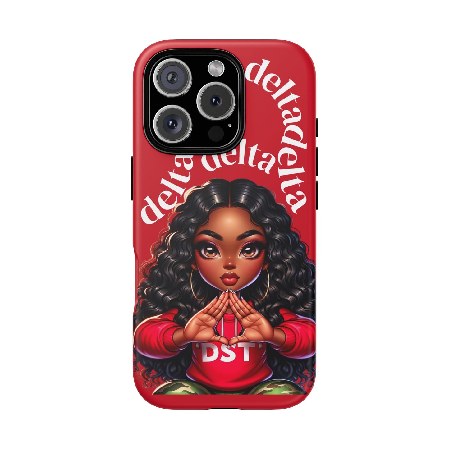 Delta Delta Tough Phone Case, Sorority Gifts, Cute Phone Accessories, Red Phone Cover, Greek Life