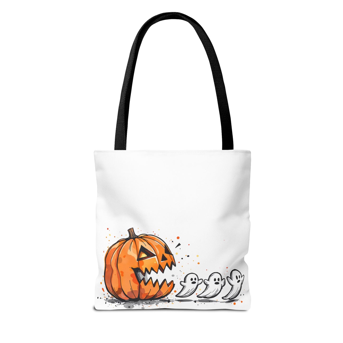 Halloween Ghostly Tote Bag, Trick or Treat, Fall Harvest, Pumpkin Patch, Spooky Season Accessory