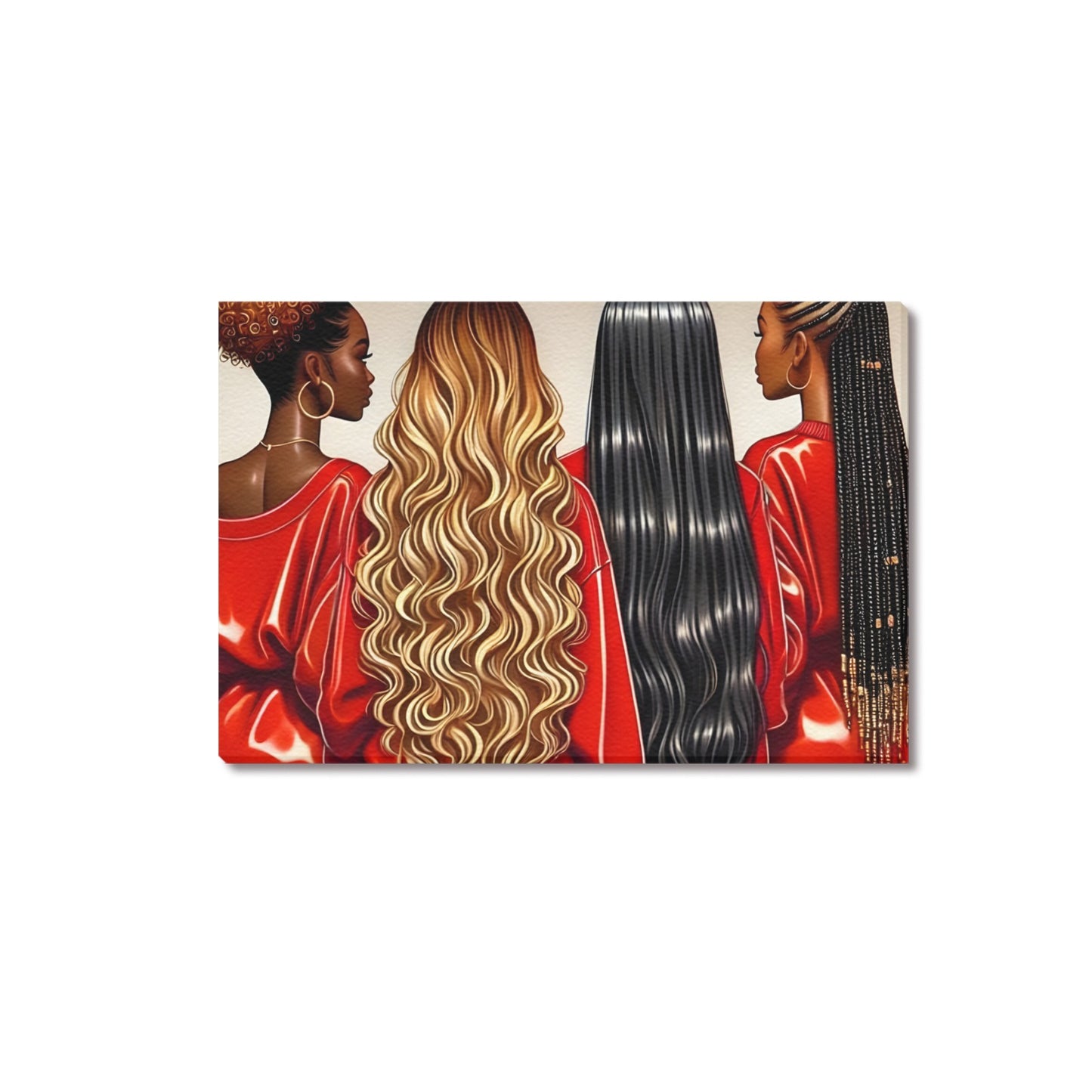 SistersBack2Red Canvas Print 18"x12"