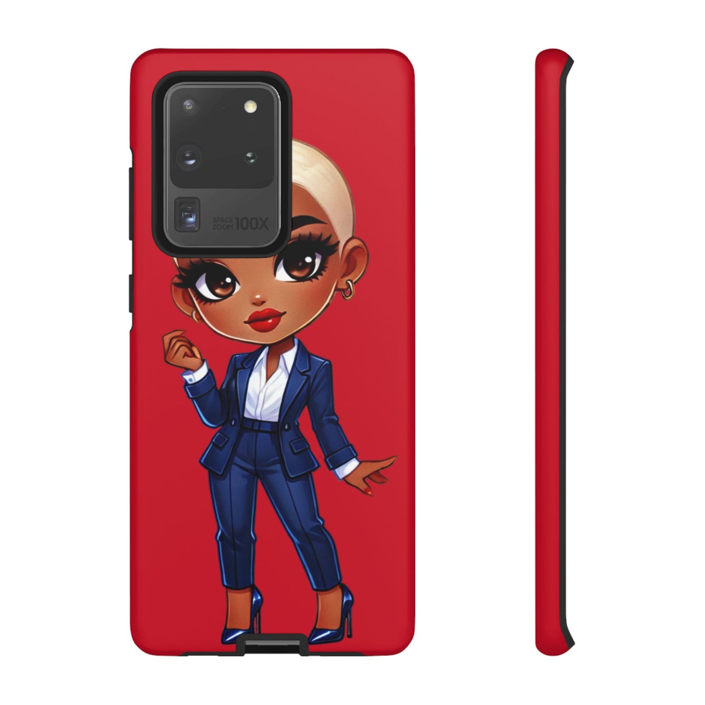 Stylish Phone Case with Confident “Deedra” Character Design, Protects Your Phone, Unique Gift, Trendy Accessory, Fashion Statement