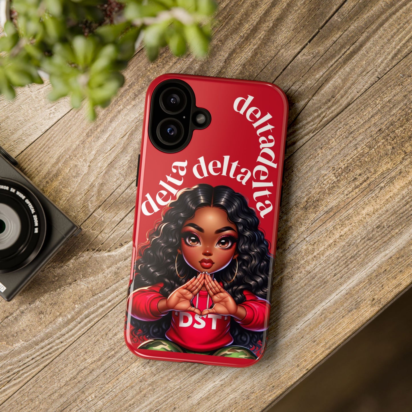 Delta Delta Tough Phone Case, Sorority Gifts, Cute Phone Accessories, Red Phone Cover, Greek Life