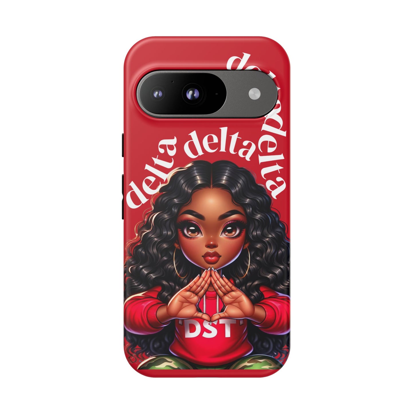 Delta Delta Tough Phone Case, Sorority Gifts, Cute Phone Accessories, Red Phone Cover, Greek Life
